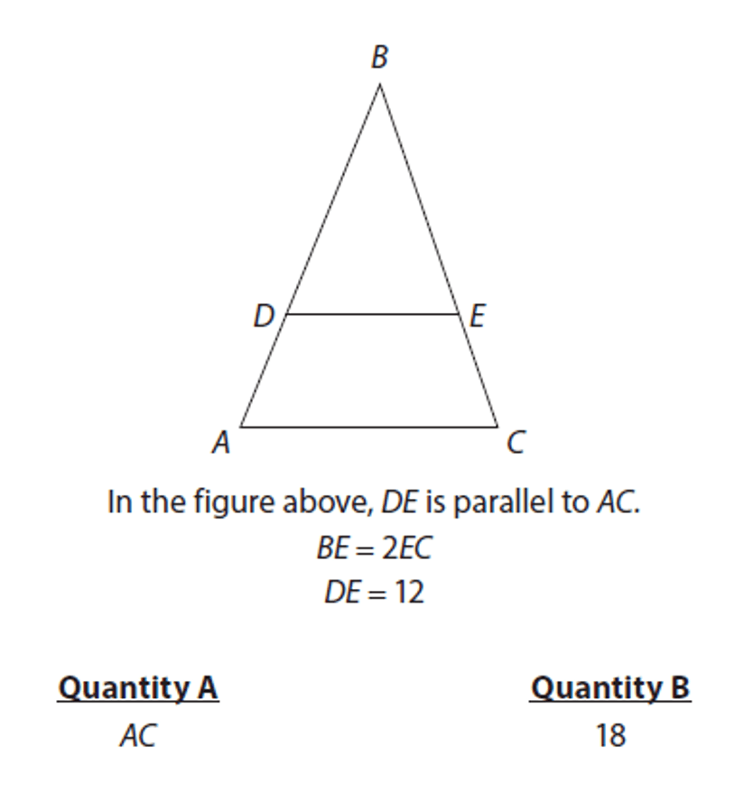Manhattan Prep GRE Blog - GRE Geometry: 3 Ways to Spot Similar Triangles: Diagram 7