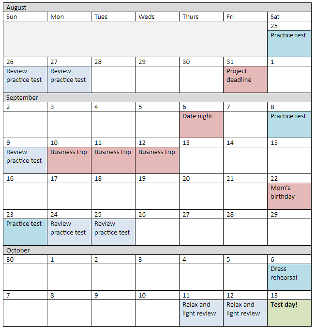 Manhattan Prep GRE Blog - Your GRE Study Calendar by Chelsey Cooley