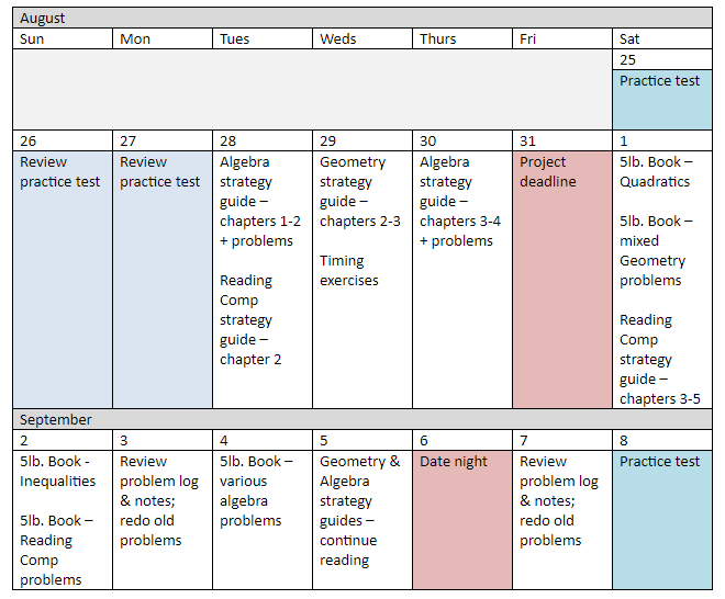 Manhattan Prep GRE Blog - Your GRE Study Calendar by Chelsey Cooley